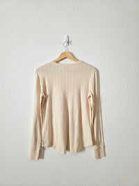 Toad & Co Cream Pointelle Tee (S)