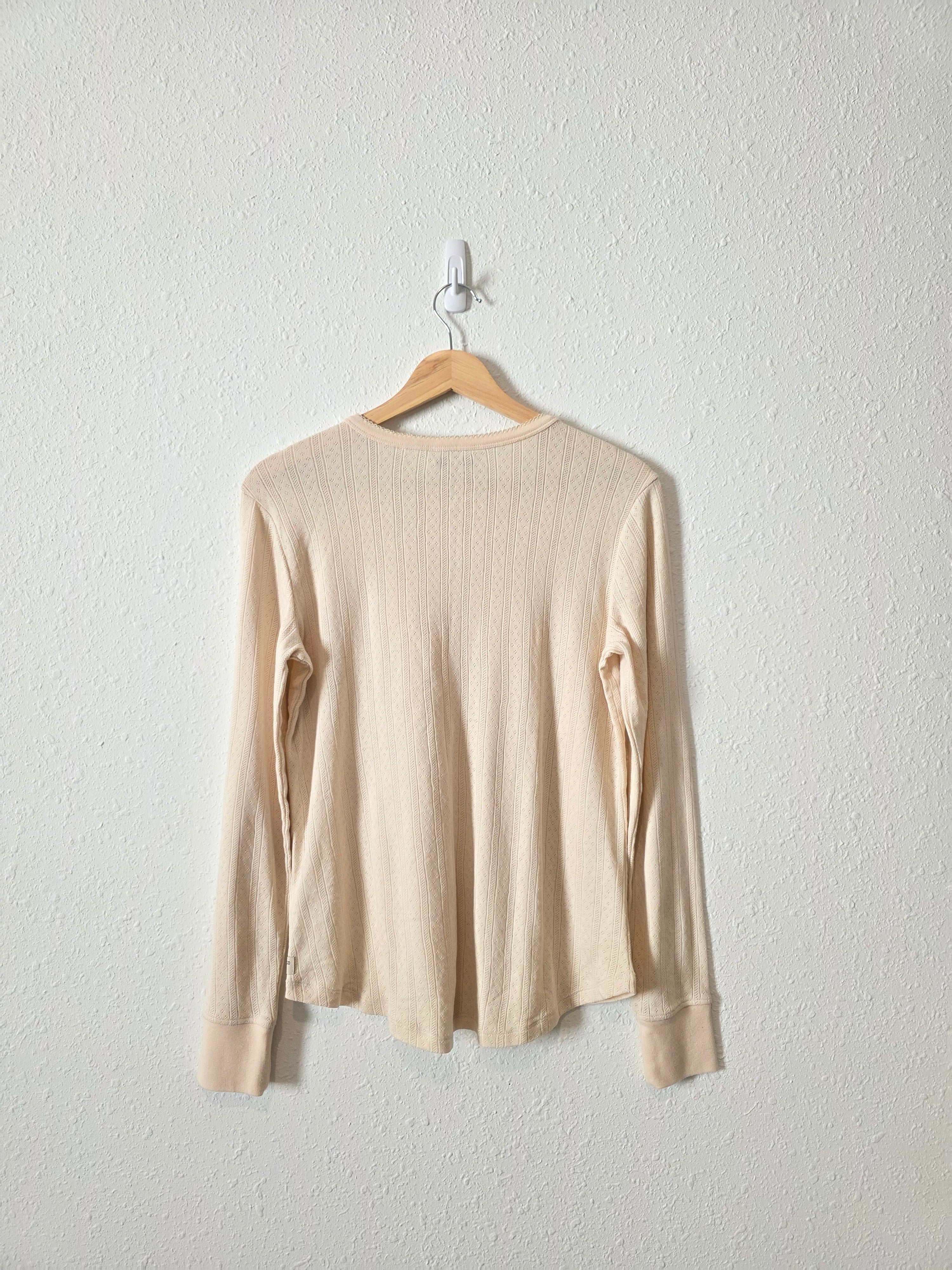 Toad & Co Cream Pointelle Tee (S)