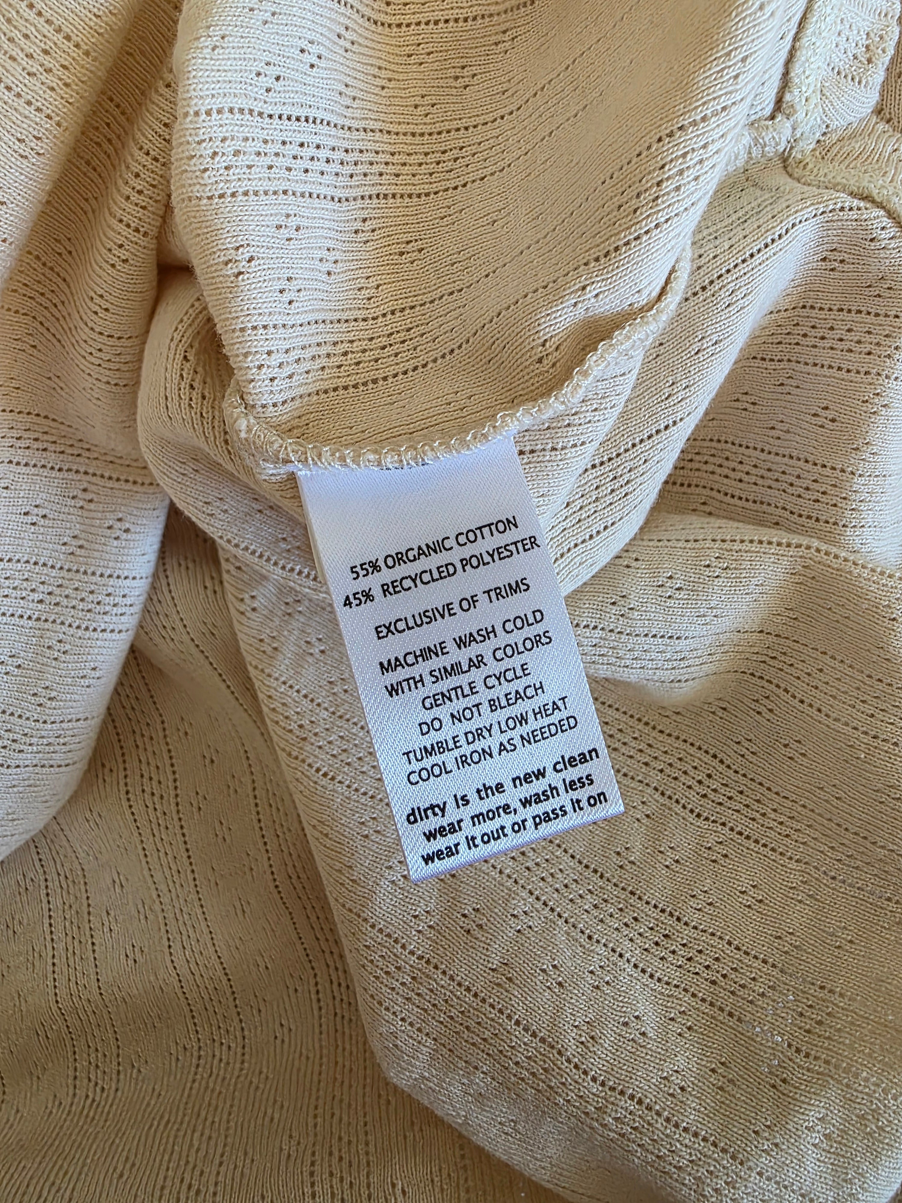 Toad & Co Cream Pointelle Tee (S)