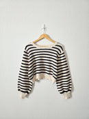 Arula Striped Crop Sweater (2X)