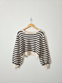 Arula Striped Crop Sweater (2X)