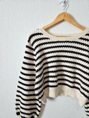 Arula Striped Crop Sweater (2X)