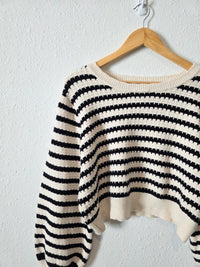Arula Striped Crop Sweater (2X)