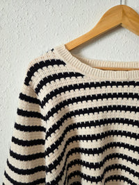 Arula Striped Crop Sweater (2X)
