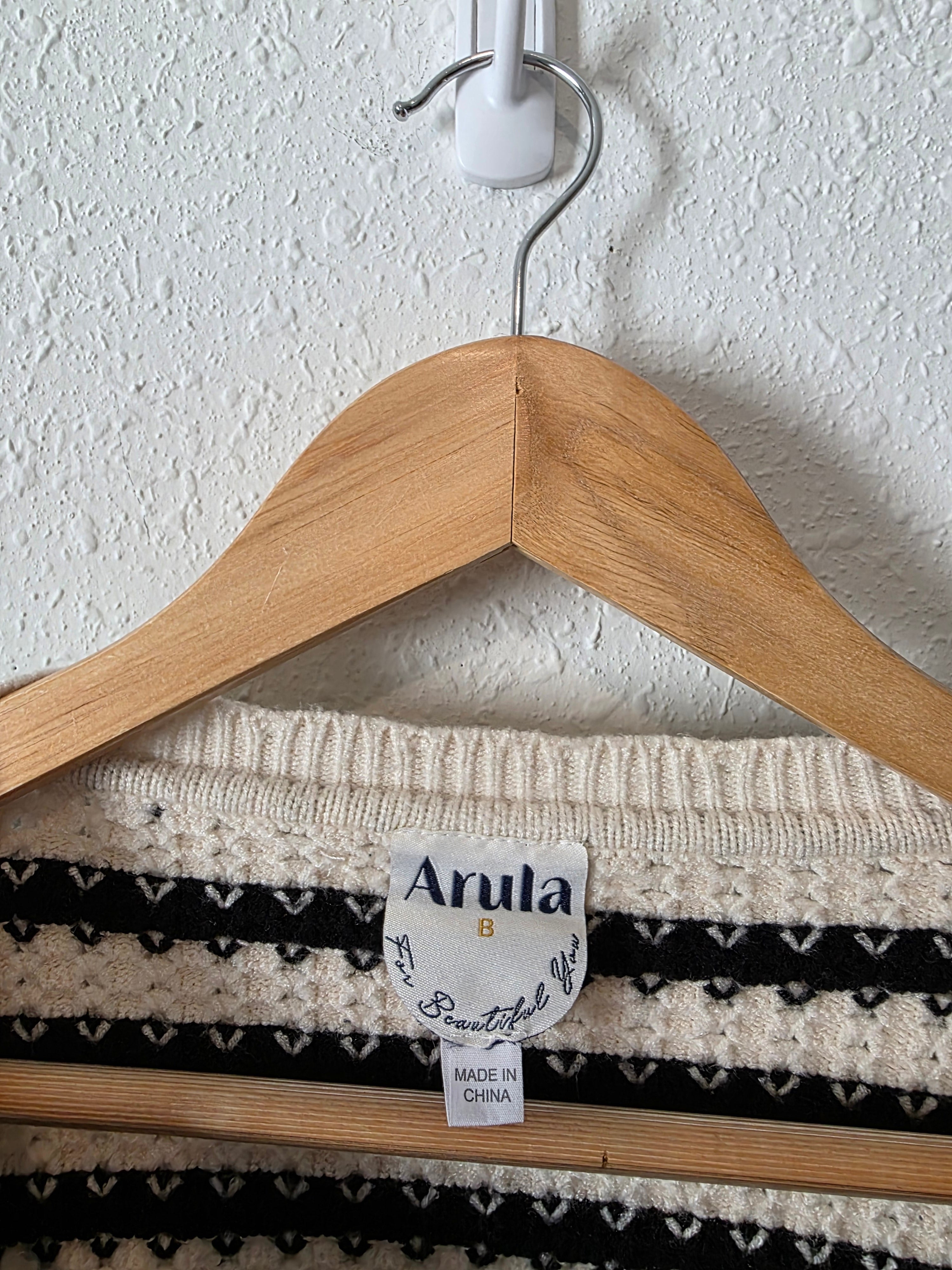 Arula Striped Crop Sweater (2X)