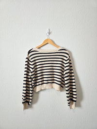 Arula Striped Crop Sweater (2X)