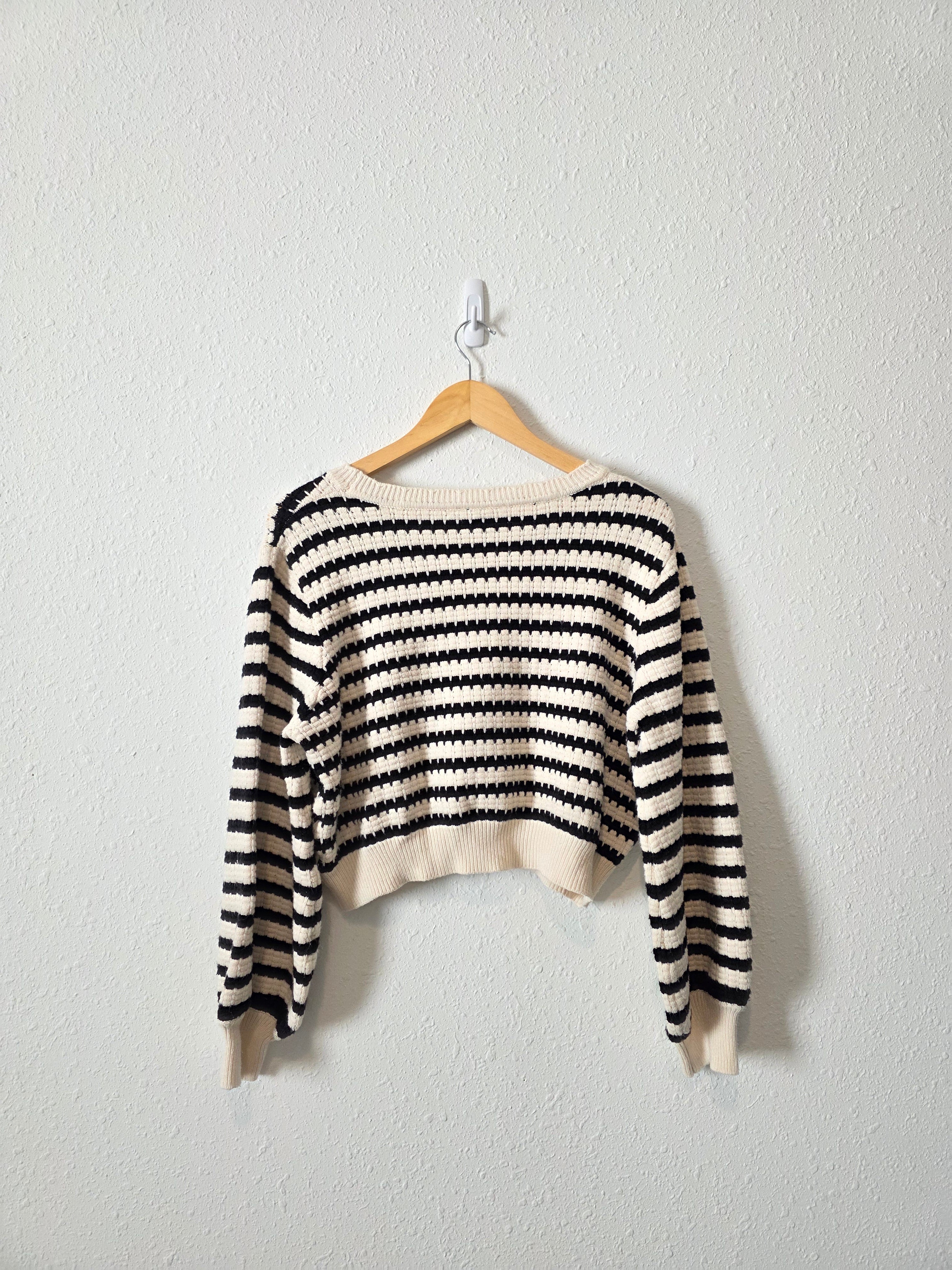 Arula Striped Crop Sweater (2X)
