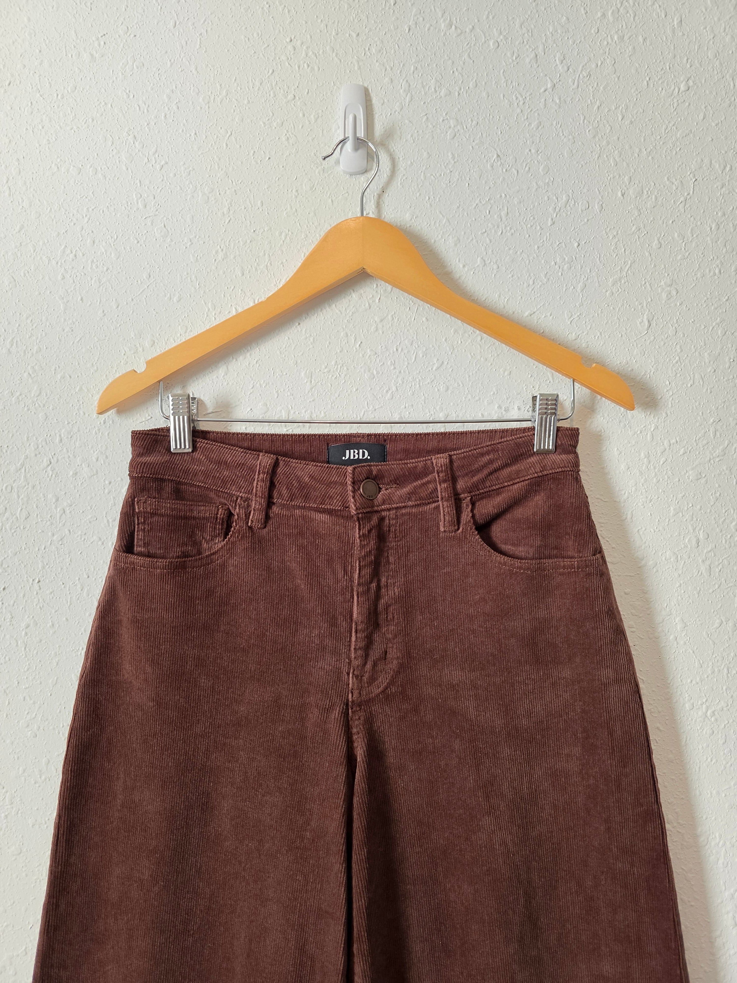 Brown Wide Leg Cord Jeans (27)