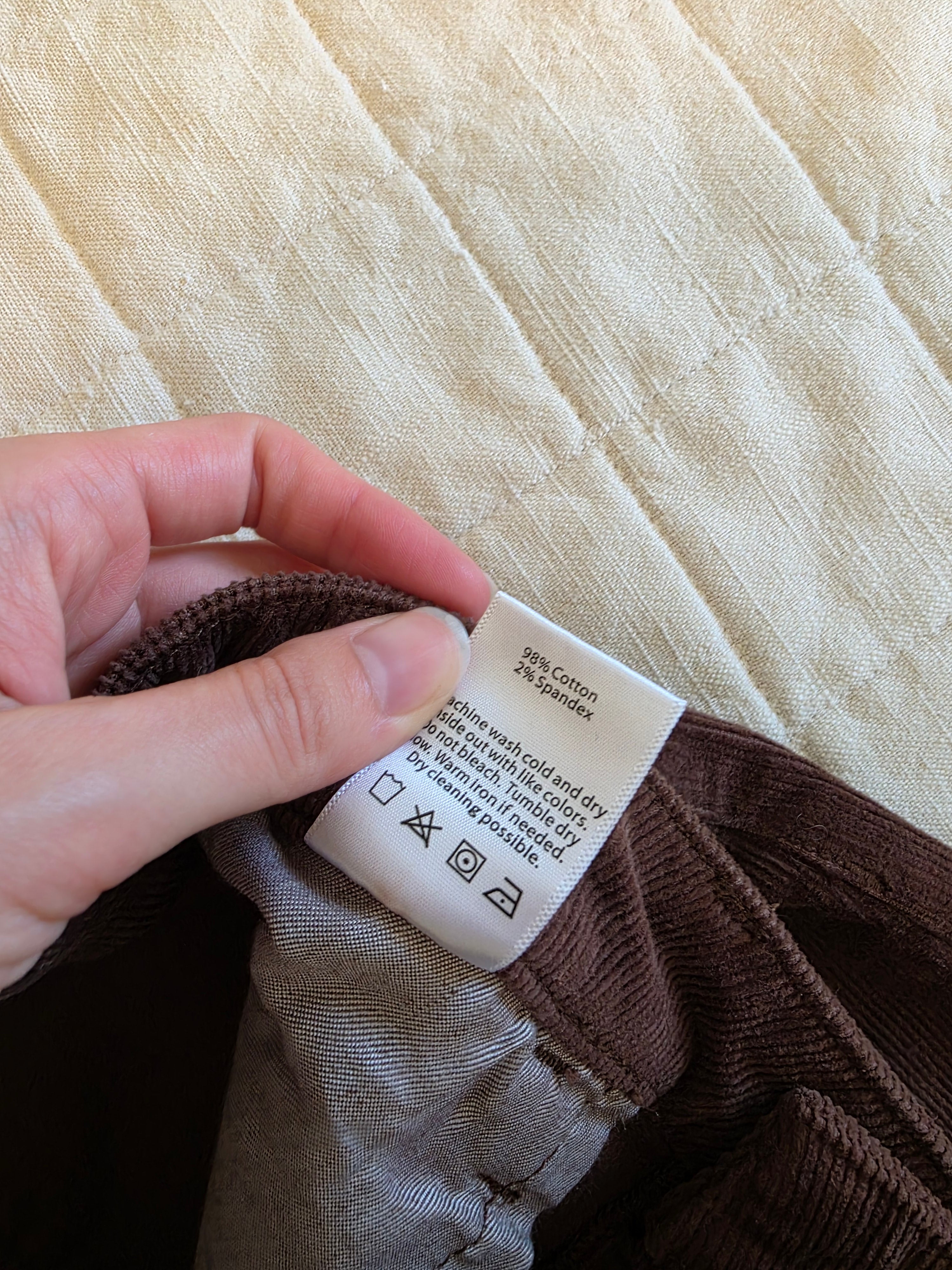 Brown Wide Leg Cord Jeans (27)