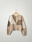 Blu Pepper Neutral Cable Knit Cardigan (M)