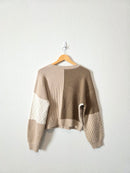 Blu Pepper Neutral Cable Knit Cardigan (M)