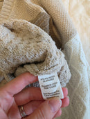 Blu Pepper Neutral Cable Knit Cardigan (M)