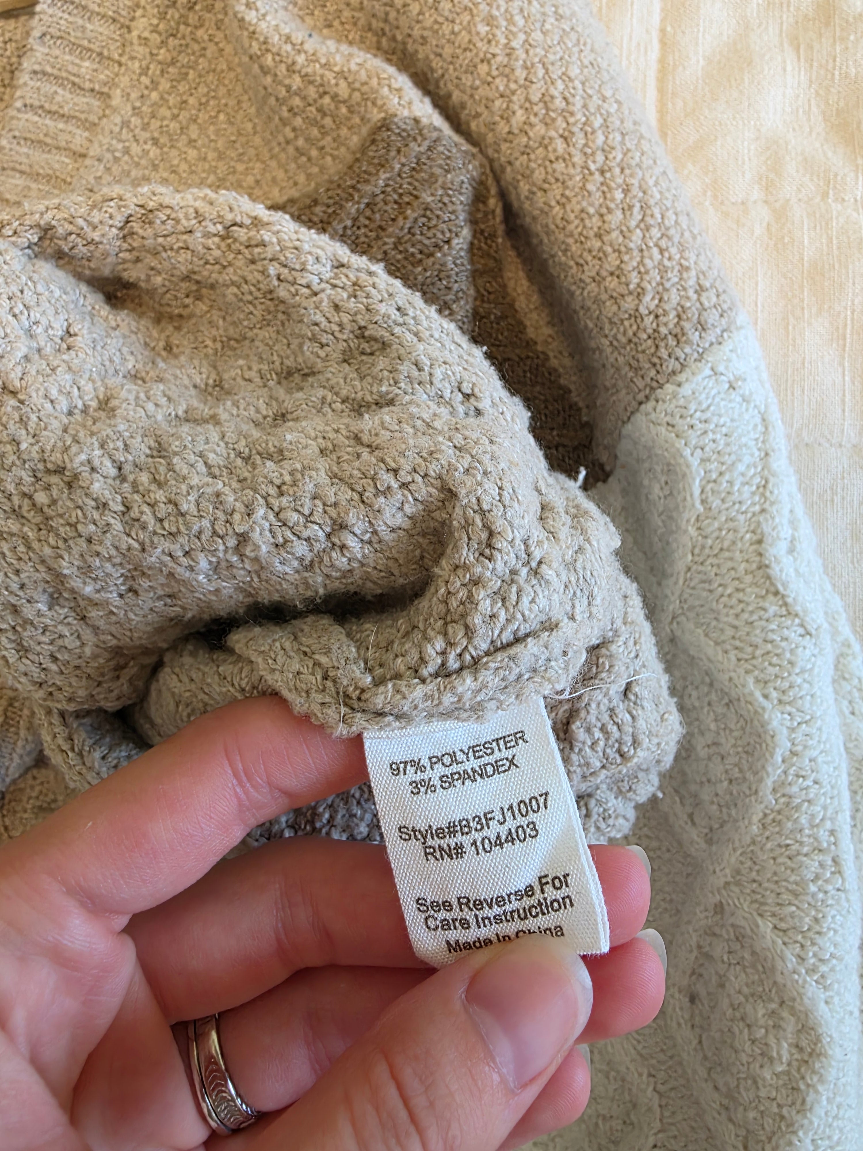 Blu Pepper Neutral Cable Knit Cardigan (M)