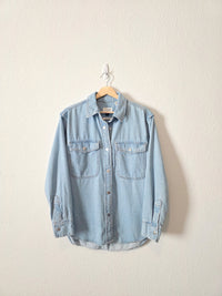Light Wash Denim Shirt Jacket (XS)