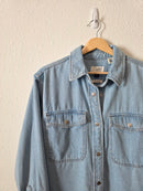 Light Wash Denim Shirt Jacket (XS)