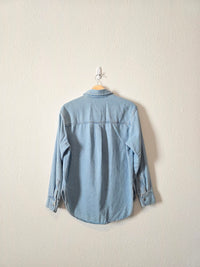 Light Wash Denim Shirt Jacket (XS)