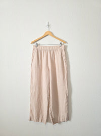 Linen Wide Leg Pants (L)