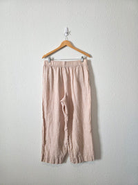Linen Wide Leg Pants (L)
