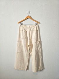 Mod Ref Ecru Wide Leg Pants (L)