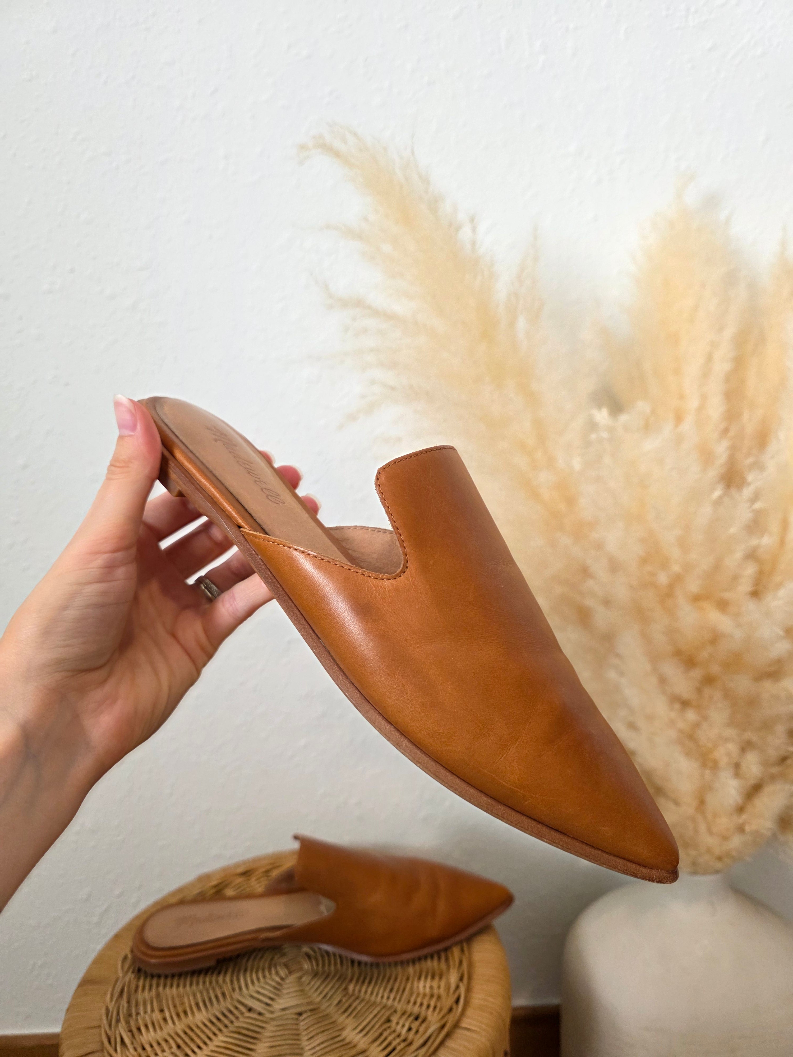 Madewell Brown Leather Mules (9)