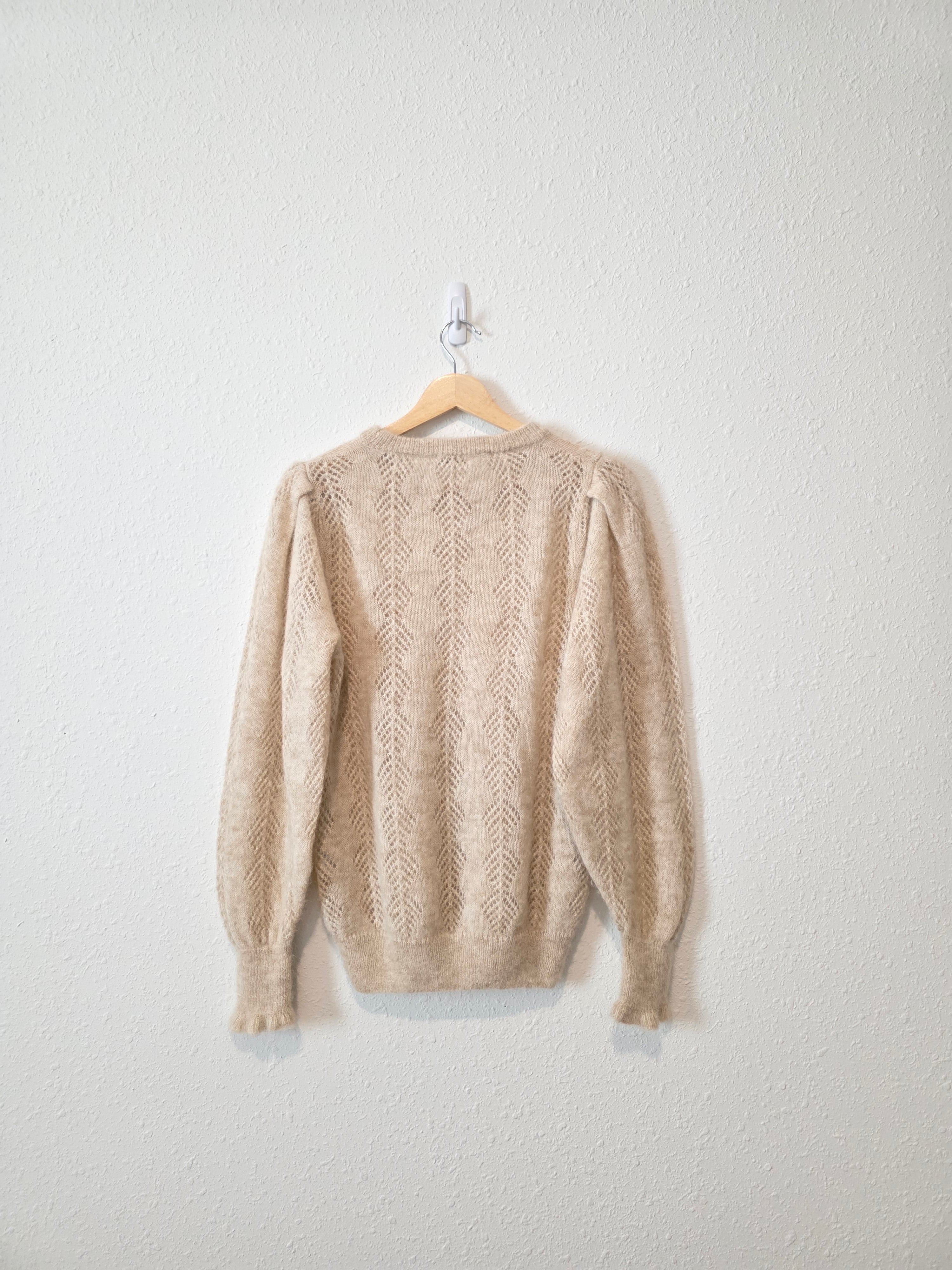 Puff Sleeve Alpaca Sweater (M)