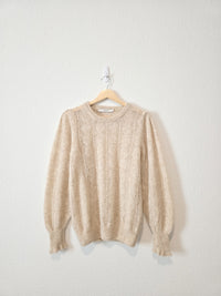 Puff Sleeve Alpaca Sweater (M)