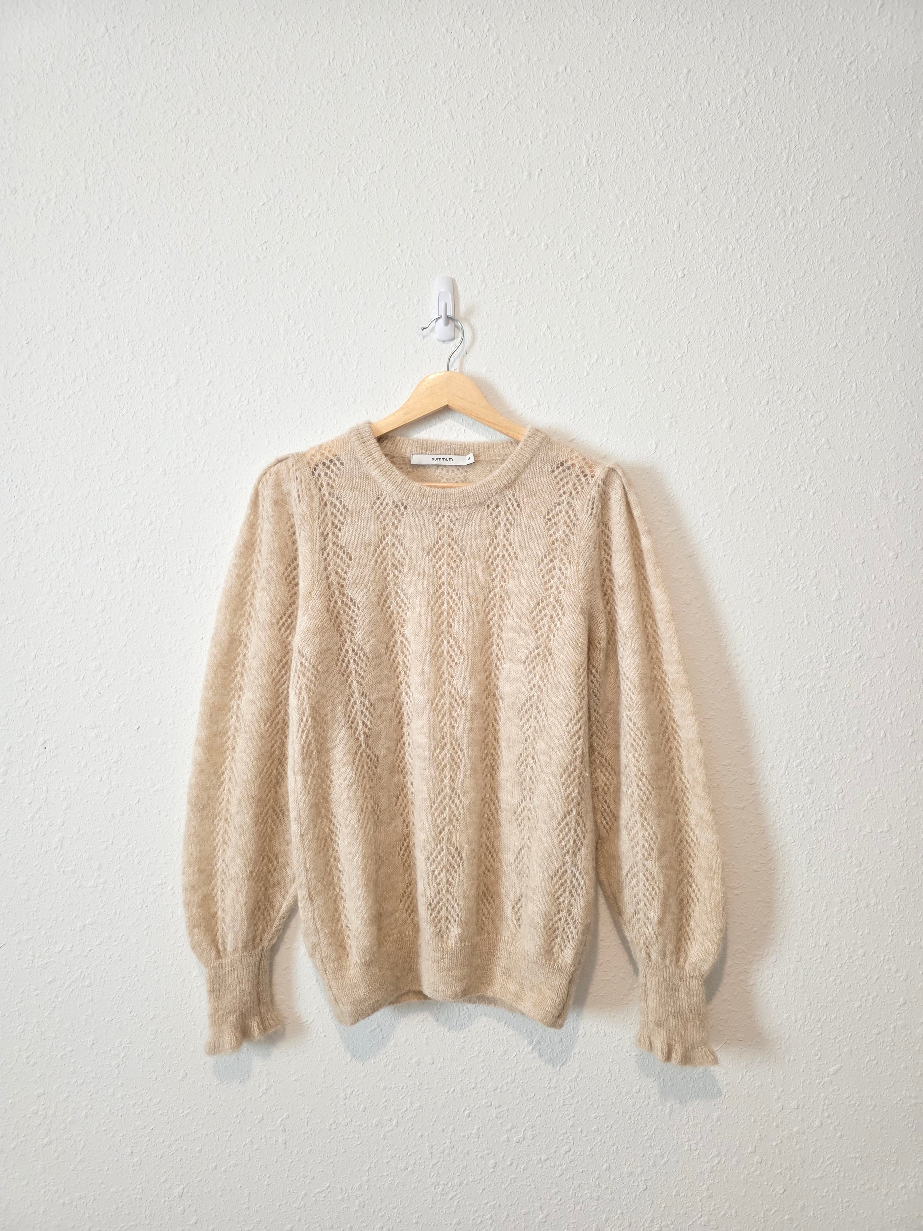 Puff Sleeve Alpaca Sweater (M)