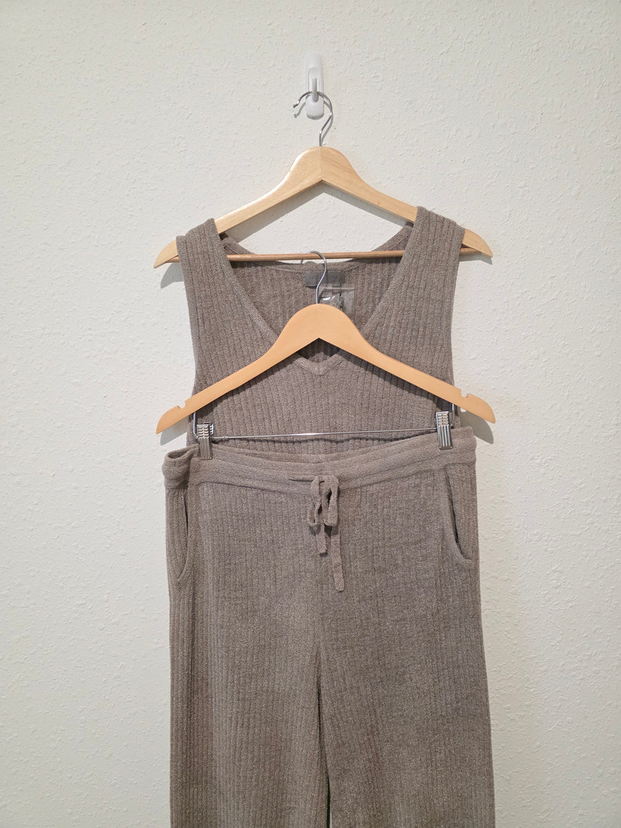 NEW Barefoot Dreams Ribbed Matching Set (L)