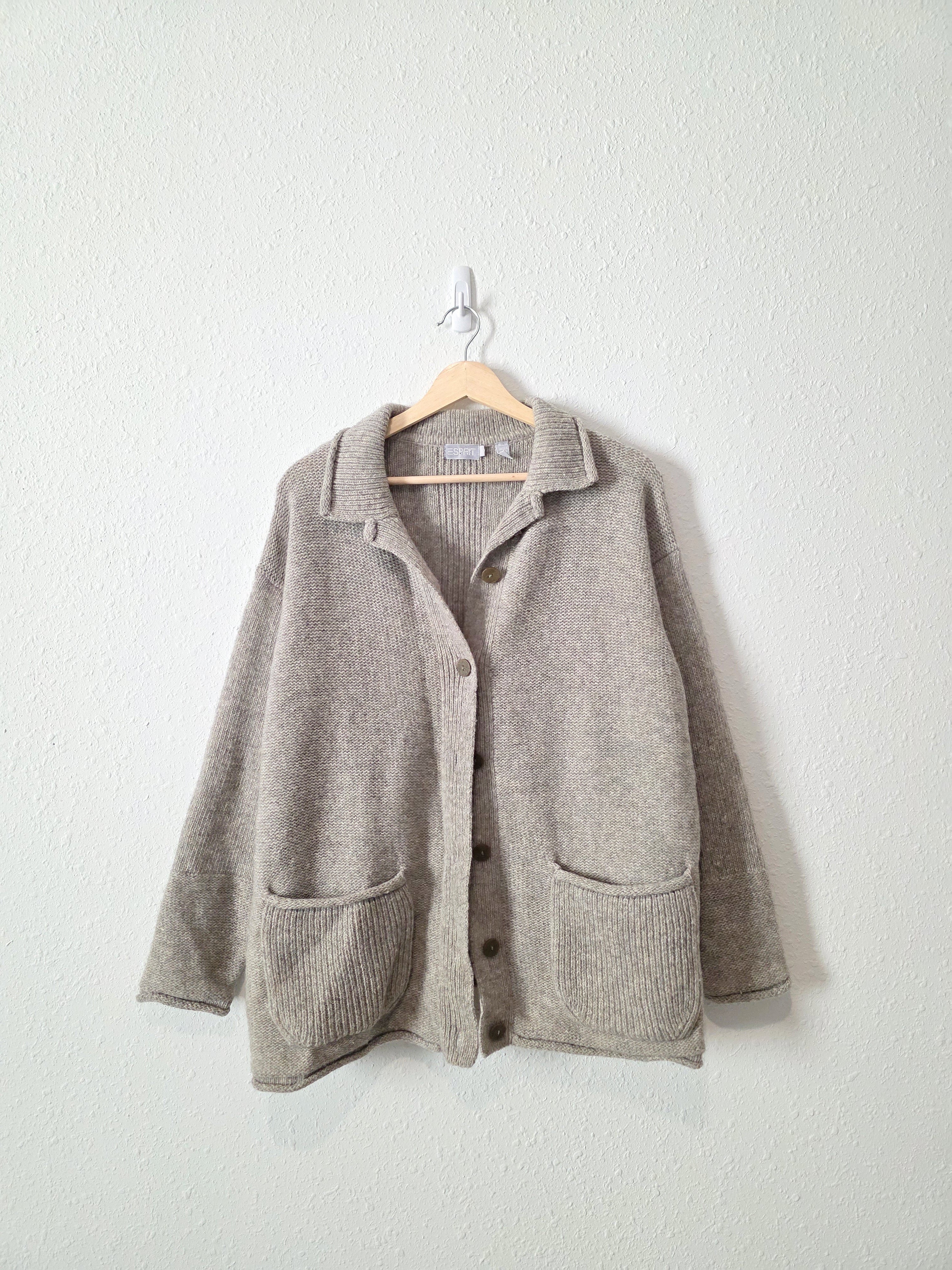 Vintage Wool Alpaca Button Up Sweater (S)