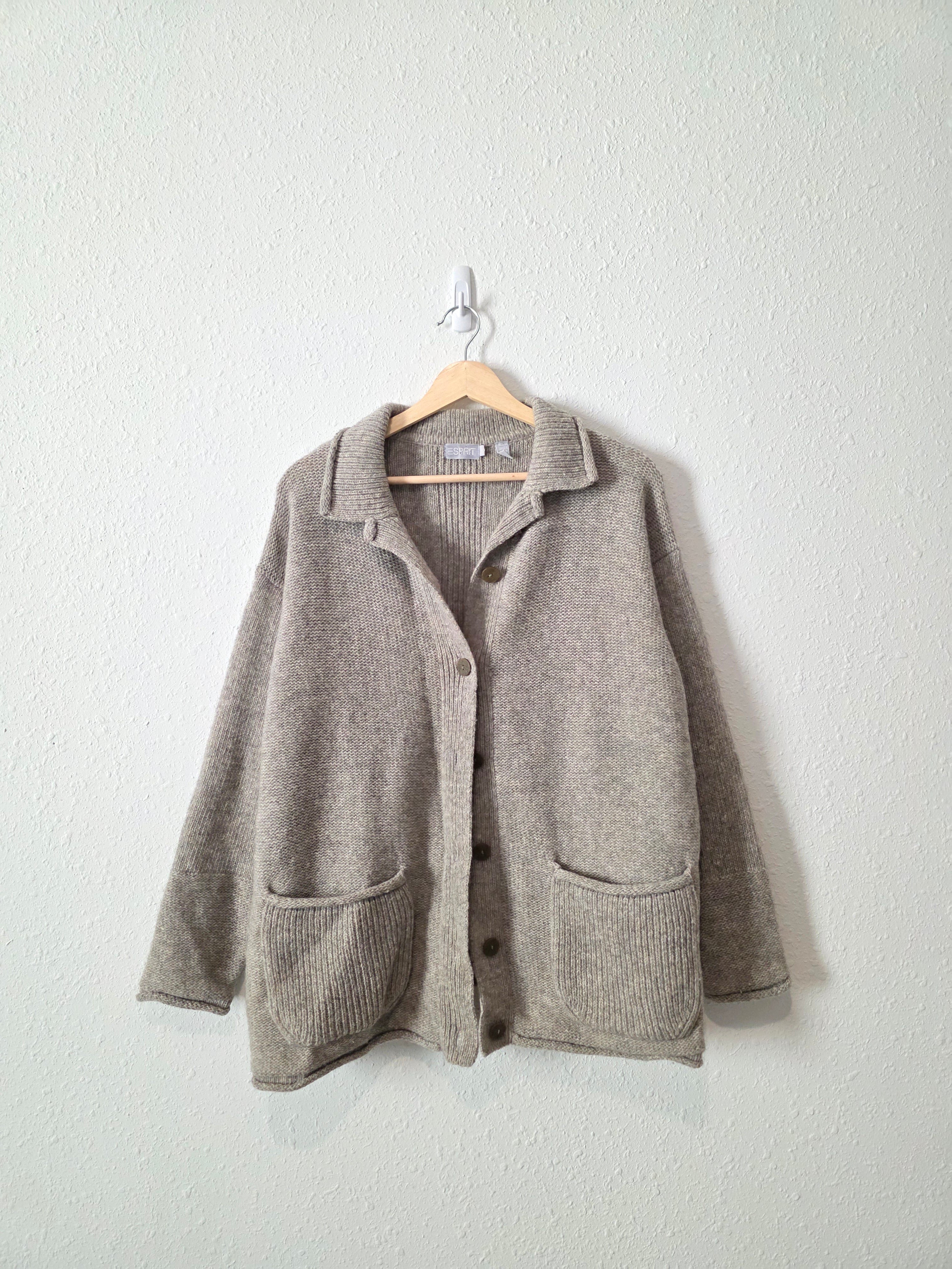 Vintage Wool Alpaca Button Up Sweater (S)
