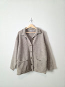 Vintage Wool Alpaca Button Up Sweater (S)