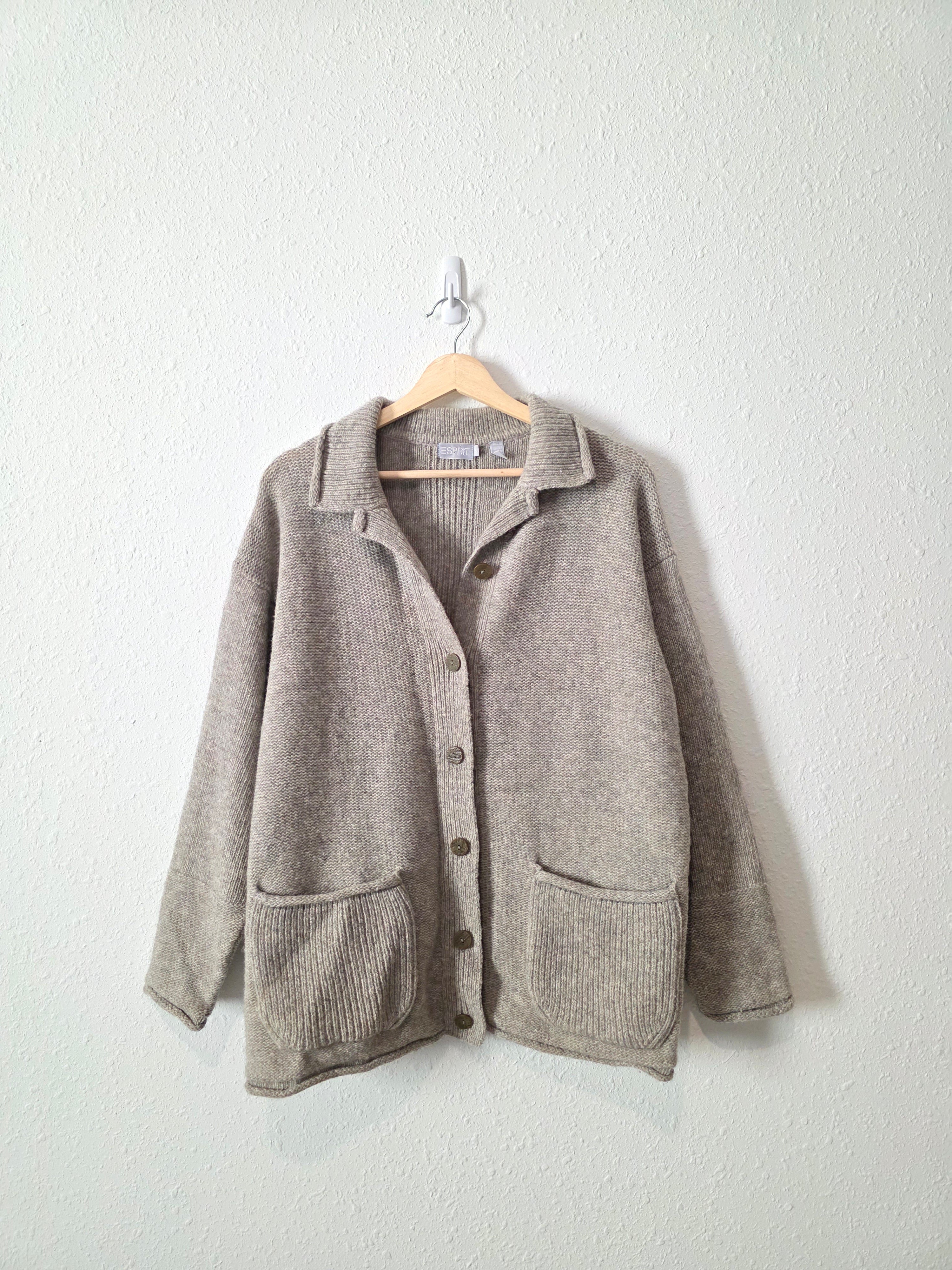 Vintage Wool Alpaca Button Up Sweater (S)