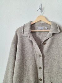 Vintage Wool Alpaca Button Up Sweater (S)