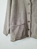 Vintage Wool Alpaca Button Up Sweater (S)
