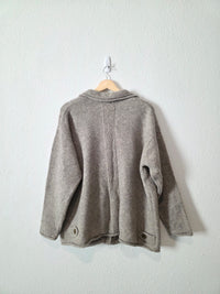 Vintage Wool Alpaca Button Up Sweater (S)