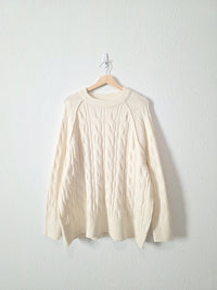 Aerie Cozy Cable Knit Sweater (M)