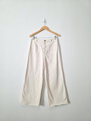 Ecru Wide Leg Pants (M)