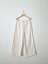 Ecru Wide Leg Pants (M)