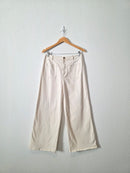 Ecru Wide Leg Pants (M)