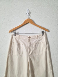 Ecru Wide Leg Pants (M)