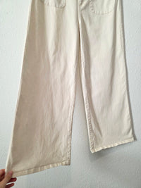 Ecru Wide Leg Pants (M)