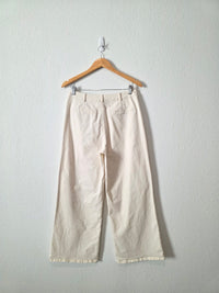 Ecru Wide Leg Pants (M)