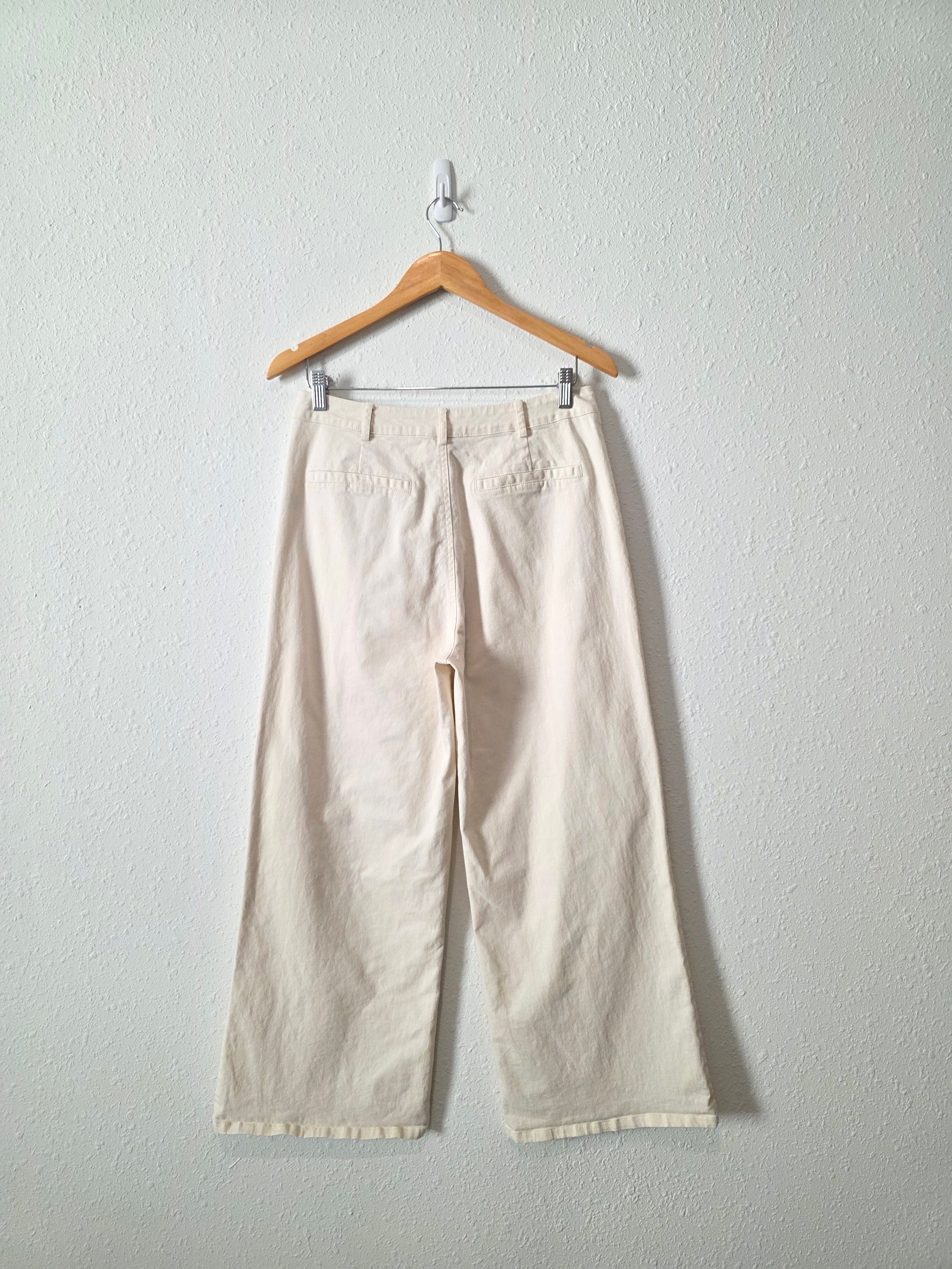 Ecru Wide Leg Pants (M)