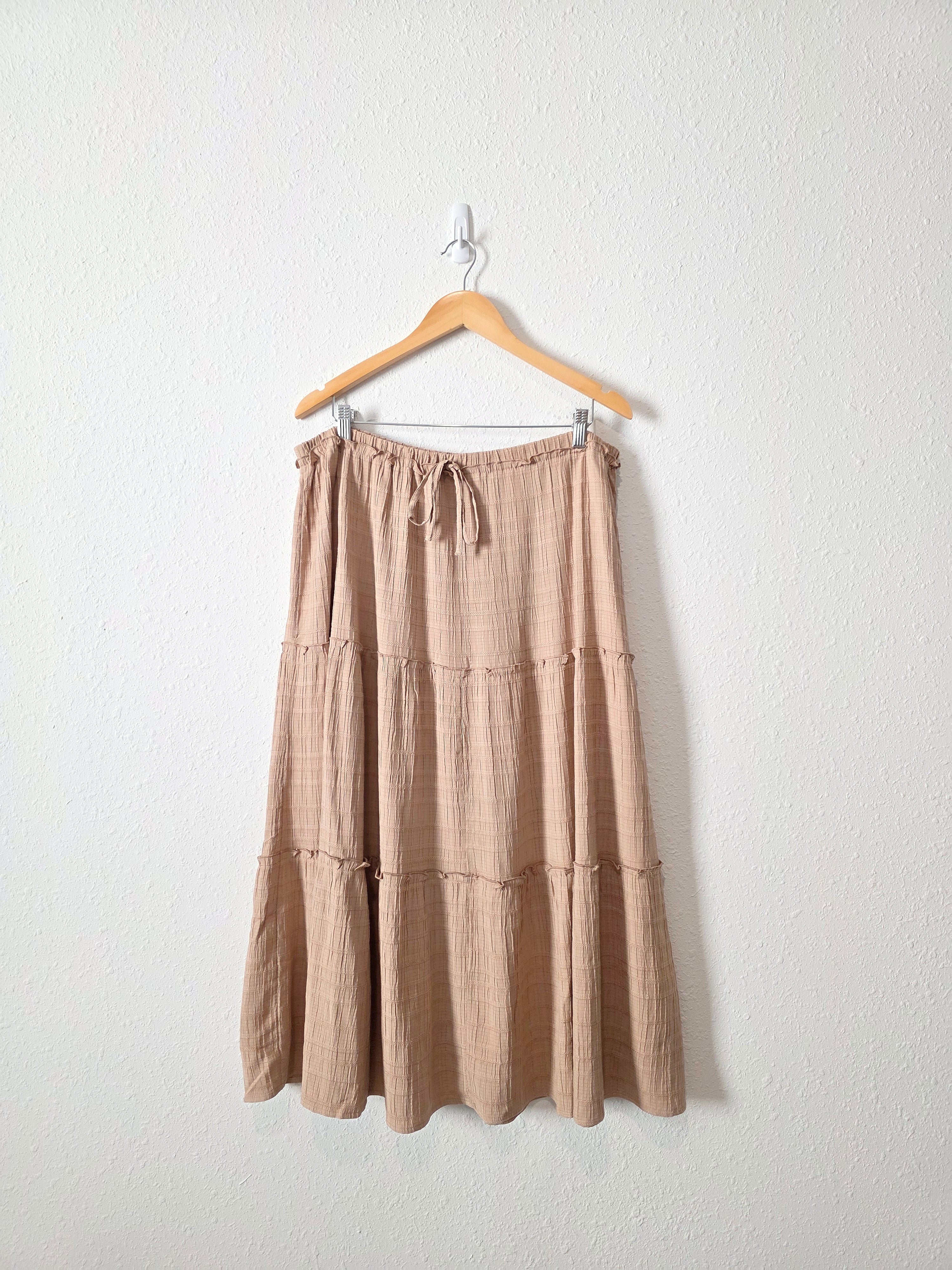 Neutral Textured Midi Skirt (XXL)