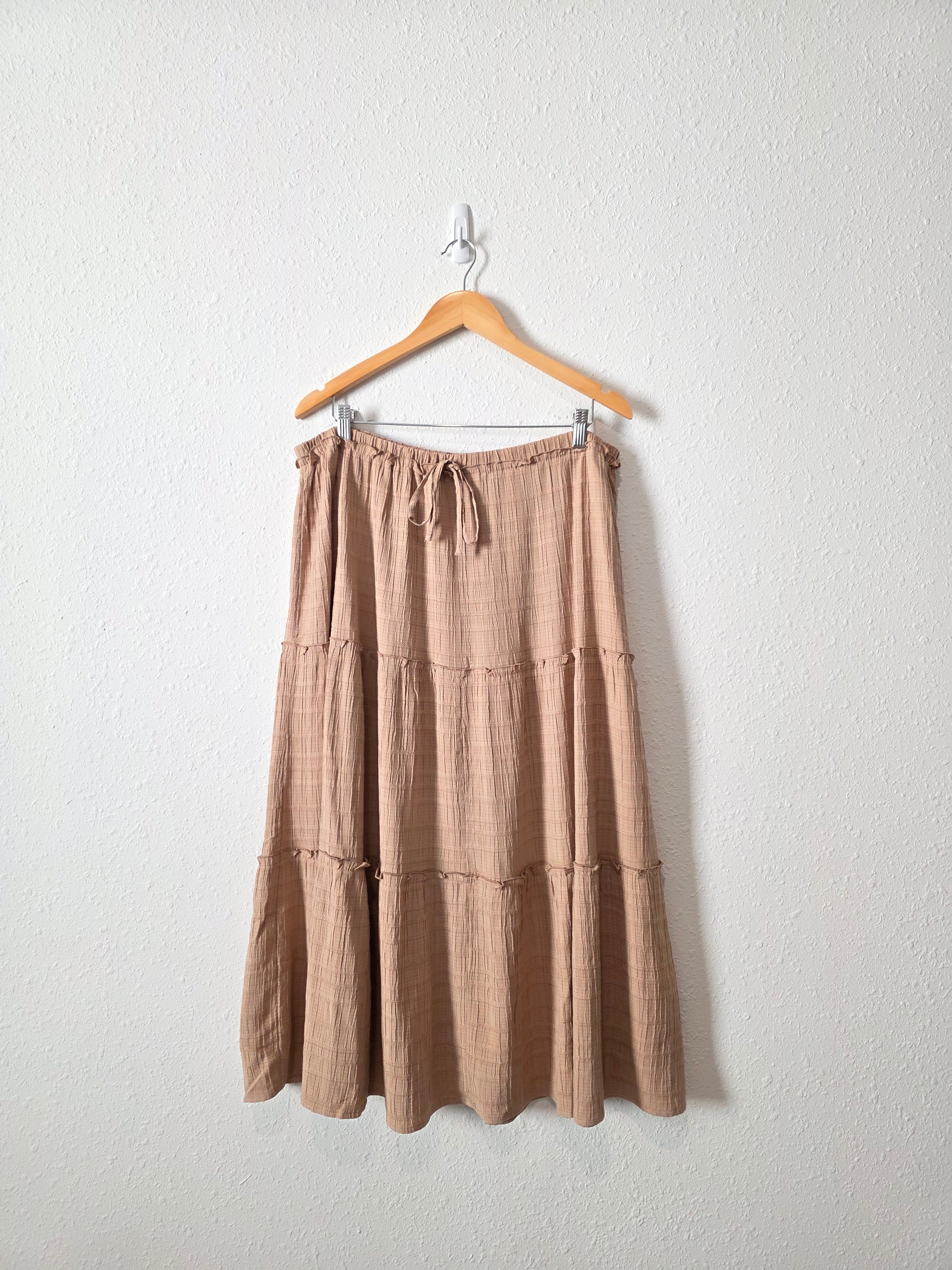 Neutral Textured Midi Skirt (XXL)