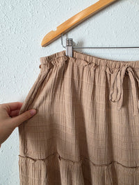 Neutral Textured Midi Skirt (XXL)