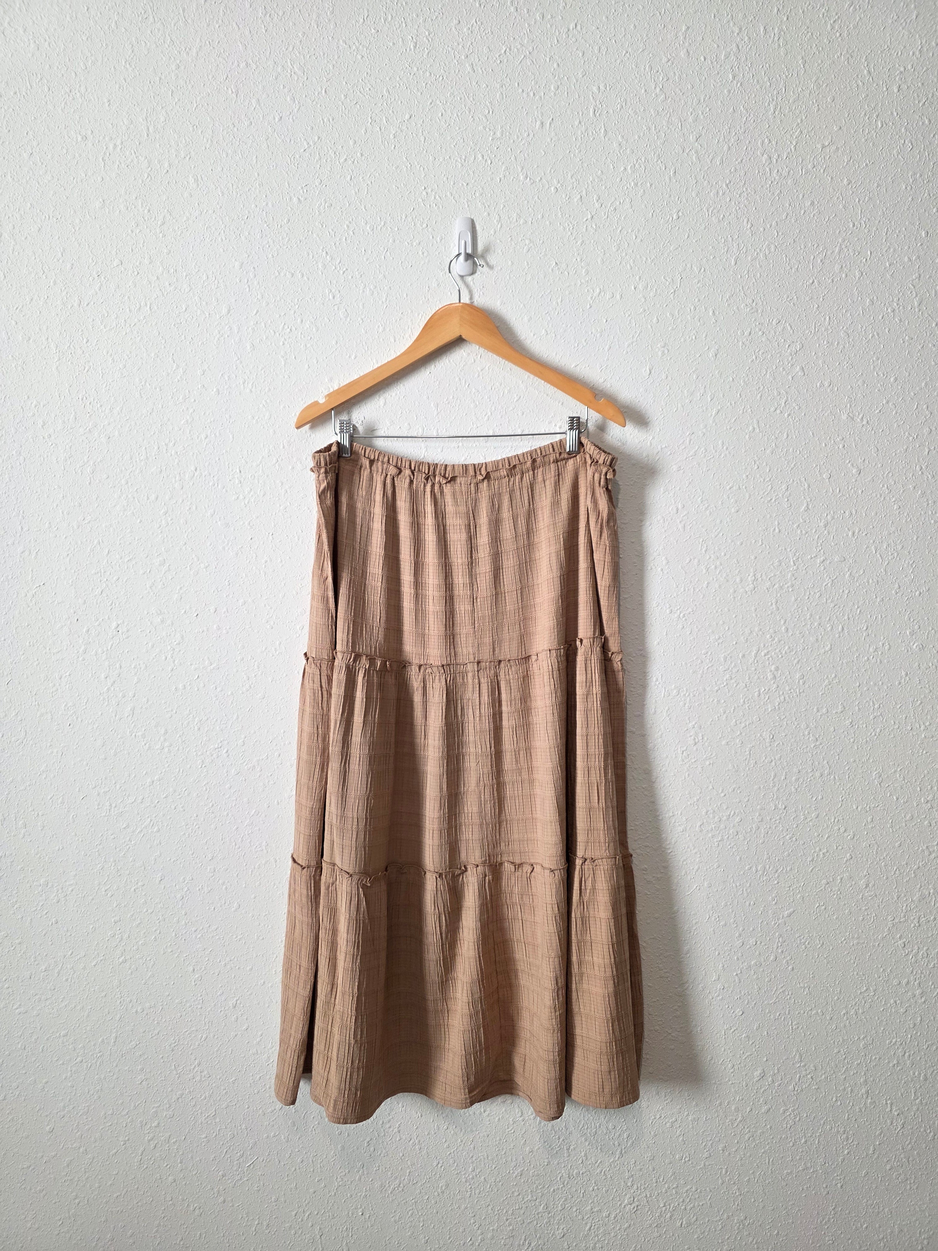 Neutral Textured Midi Skirt (XXL)