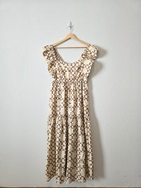 Neutral Tiered Maxi Dress (M)
