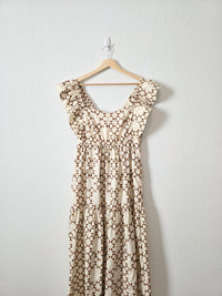 Neutral Tiered Maxi Dress (M)