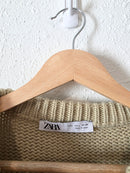 Zara Light Green Knit Sweater (S/M)
